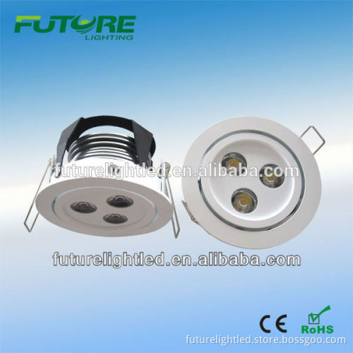 3x1W high power 12VDC recessed led ceiling downlights